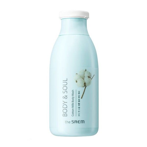 Гель для душа молочный The Saem Body & Soul Cotton Milk Body Wash N2