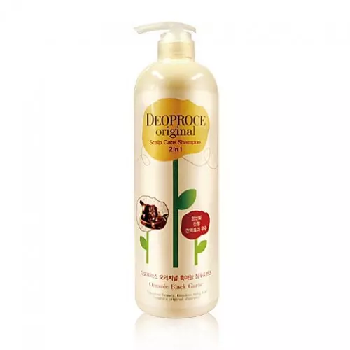 шампунь-бальзам с черным чесноком от выпадения волос deoproce original scalp care shampoo 2 in 1 bla